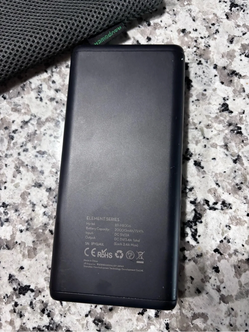 RAVPower Portable Power Bank in Black